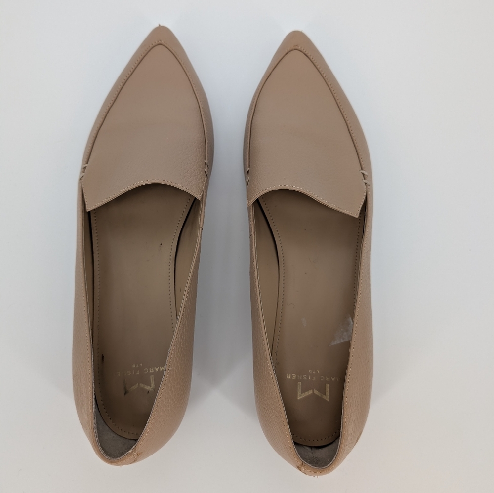 Marc Fisher Genuine Leather Pointed Toe Flats | 9M | Taupe Neutral Beige Cream - Picture 9 of 16